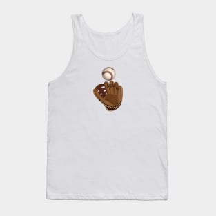 Baseball Glove And Baseball Tank Top